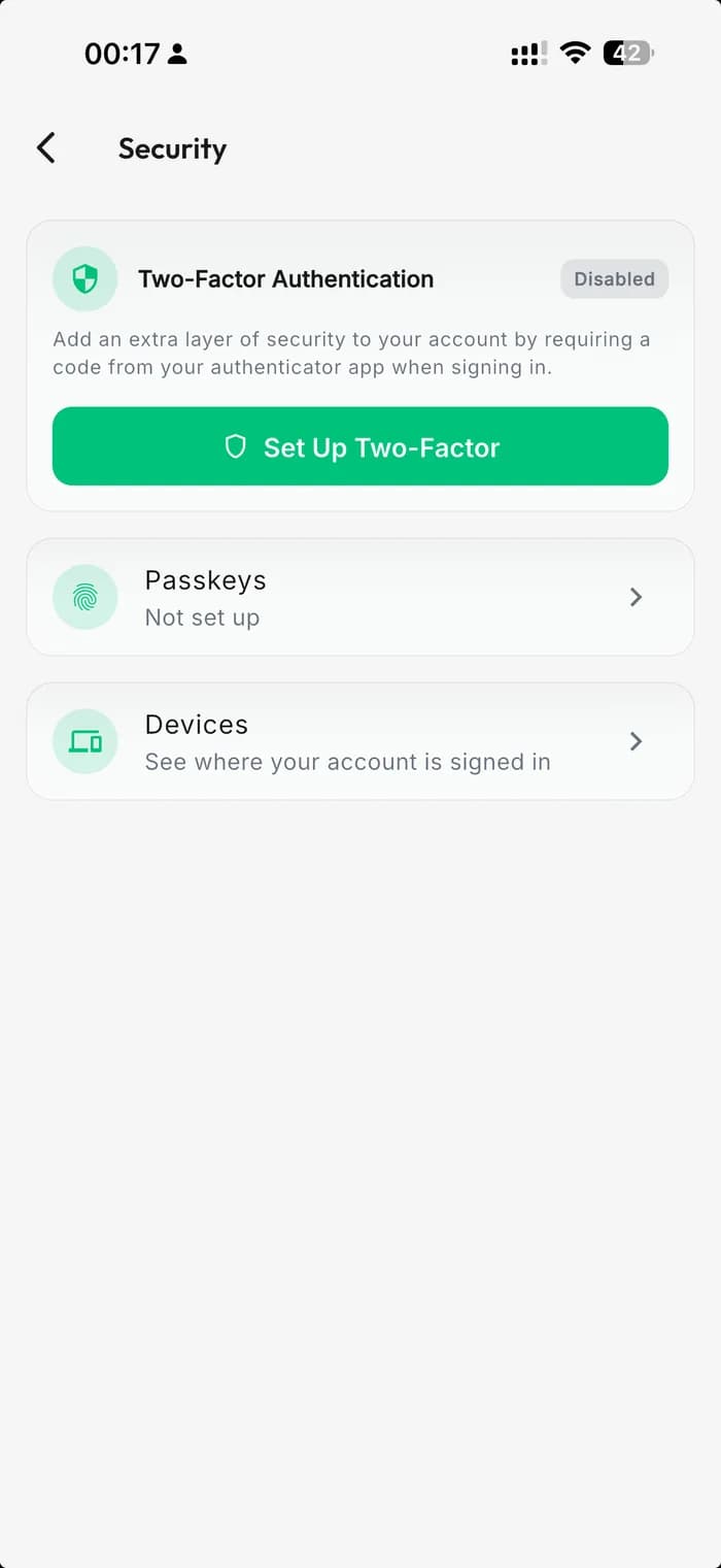 Your account